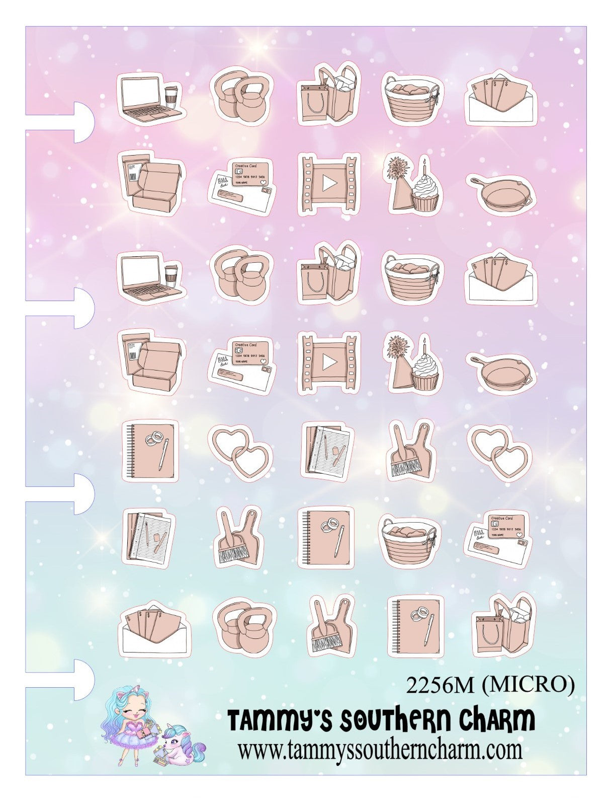 2256M - MICRO PLANNER ICONS - NUDE