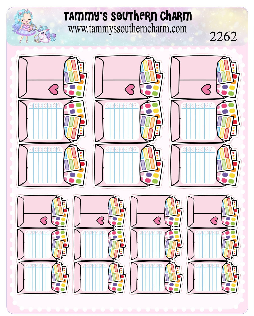 2262 - STICKER NOTES - FOLD OVER STICKERS