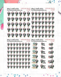 1235P - COFFEE GIRL PENGUIN - MINI SHEETS (INSTANT DOWNLOAD)