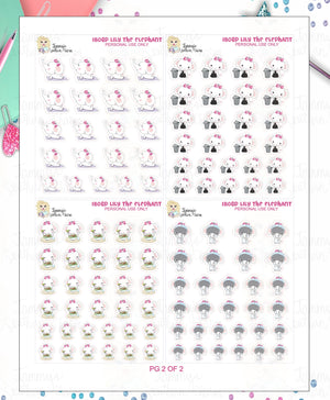 1806P - LILY THE ELEPHANT - MINI SHEETS (INSTANT DOWNLOAD)