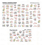 2091 - CUTE BLOB CHORES/CLEANING STICKERS- HOBONICHI