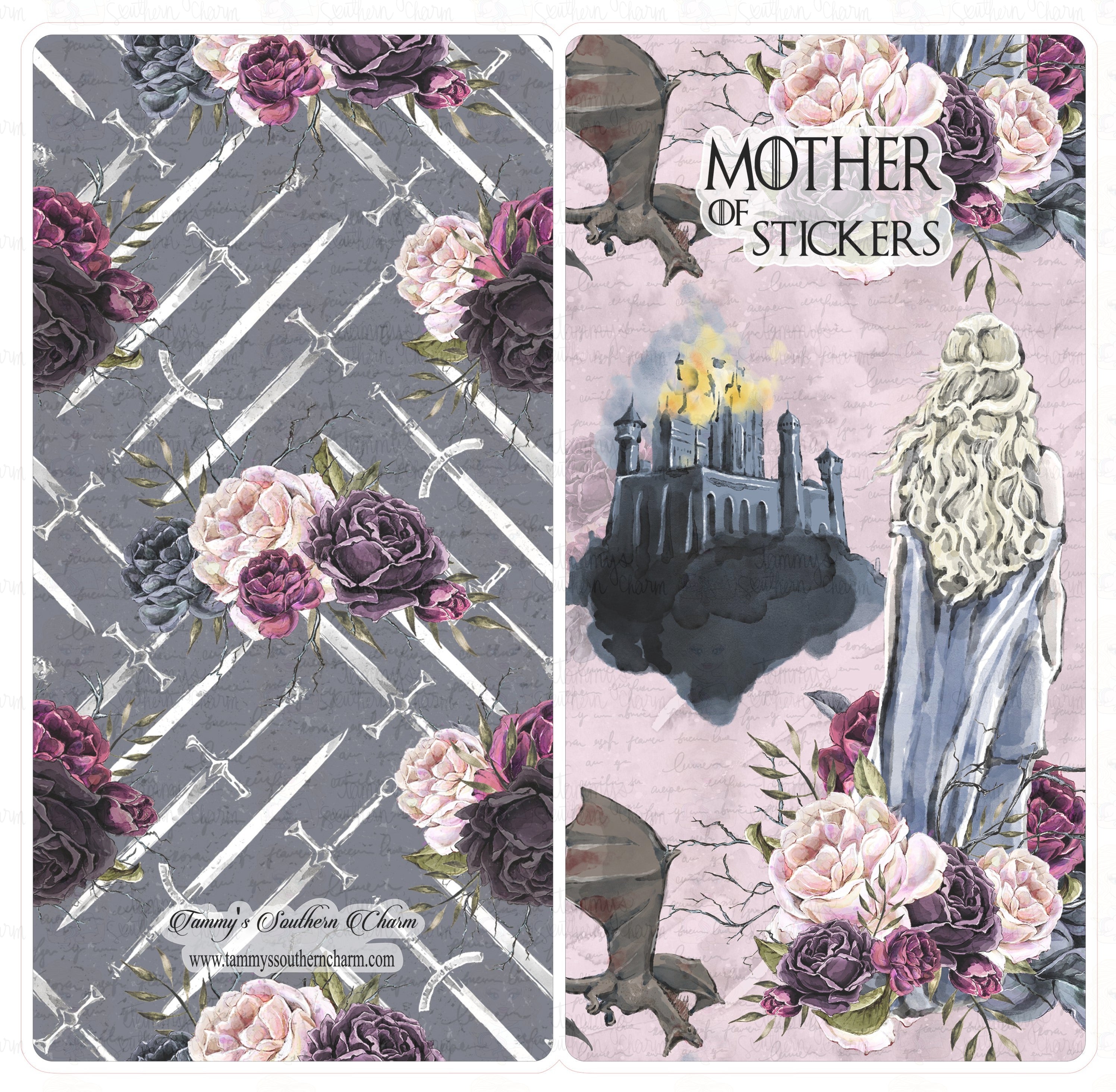 2153B - MOTHER OF STICKERS (THRONE GAMES) STICKER POUCH BUNDLE