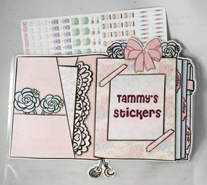 1964 - PINK BOW PLANNER - STICKER POUCH (LARGE)