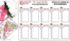 1778 SAVVY'S MEAL PLAN - Stickers, Planner Stickers, Traveler's nb, Reminder Stickers, Meal Planning, Meal Planning Stickers